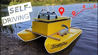 We built a SelfDriving RC Boat ArduPilot Rover [upl. by Allegna]