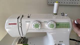 How to Wind a Bobbin on a Mechanical Sewing Machine Janome 2212 [upl. by Diandre]