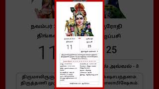 Today Tamil Calendar l Rasi palan l November 11 2024 l tamilcalendar tamilcalendar2024 [upl. by Nate]