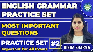 ENGLISH GRAMMAR PRACTICE SET 2 FOR HTET  CHANDIGARH PRT  UPTET  HSSSC GROUP D OR GROUP C BY [upl. by Ydnat786]