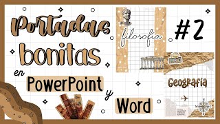 PORTADAS DIGITALES VINTAGE EN WORD Y POWERPOINT PT 2💻 I ROOS NOTES [upl. by Costa]