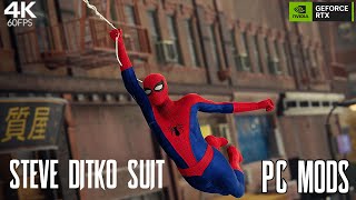 Marvels SpiderMan Remastered PC  STEVE DITKOS SpiderMan Suit  MOD SHOWCASE 4K 60fps [upl. by Vitale407]