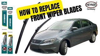 How To Install New Wiper Blades On Seat Toledo 2012on Heyner Wipers Front Easy [upl. by Eiffe]