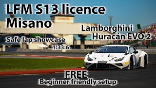 ACC LFM S13 licence  Lamborghini Huracan EVO 2 GT3  Misano  FREE beginner friendly setup [upl. by Bathesda]