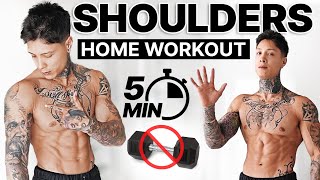 Complete 5 Min Shoulder Workout  NO EQUIPMENT NEEDED [upl. by Ellezig]