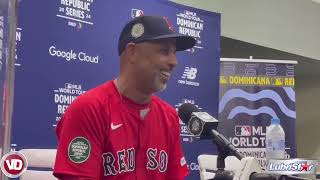 Alex Cora valora la fanaticada de Boston en la República Dominicana  Post Juego Sábado 9 de marzo [upl. by Leuqer]