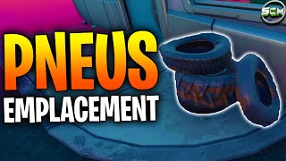 REBONDIR 3 FOIS SUR DES PNEUS SANS TOUCHER LE SOL FORTNITE EMPLACEMENT PNEUS FORTNITE GUIDE ASTUCE [upl. by Kyte654]