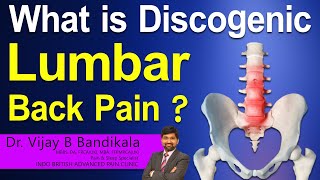 What is Discogenic Lumbar Back Pain  Causes of Back Pain  Dr Vijay Bhaskar  Pain amp Sleep Medicine [upl. by Nylaras131]