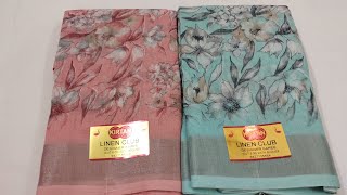 Linen cotton sarees soft linen cotton sarees sastika collection tamil [upl. by Ikcin]