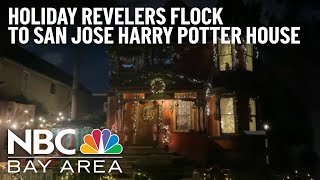 Holiday Revelers Flock to Harry PotterThemed House in San Jose [upl. by Mair]