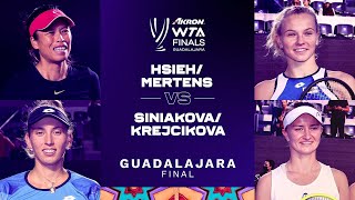 SiniakovaKrejcikova vs HsiehMertens  2021 WTA Finals Doubles Final  WTA Match Highlights [upl. by Albric]