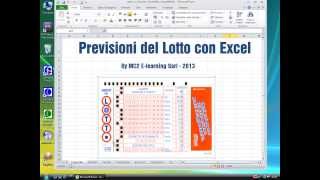 Previsioni del Lotto con Excel [upl. by Suter]