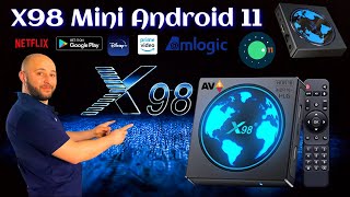 Android 11 Box X98 Mini Amlogic S905W2 4K 4 Go de RAM 64G ROM Smart TV Box [upl. by Ahsercal892]