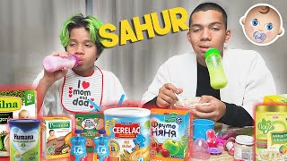 SAHUR PERTAMA PAKE MAKANAN BAYI DOANK [upl. by Olatha]