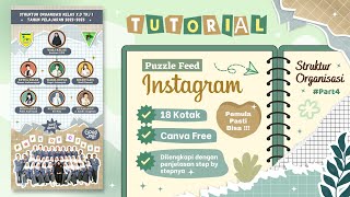 Cara Membuat Struktur Organisasi Kelas Aesthetic di Canva  Puzzle Feed ig Kelas [upl. by Pizor]