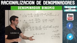 RACIONALIZACIÓN DE DENOMINADORES BINOMIO✅👍 [upl. by Shirlie2]