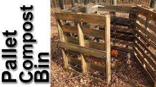 Pallet Compost Bin  GardenFork [upl. by Lanza711]