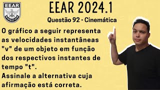 EEAR 20241  O gráfico a seguir representa as velocidades instantâneas quotvquot de um objeto em função [upl. by Salahi]