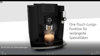 Jura Kaffeevollautomat E8 Version EB im Espressoladen Arnsberg [upl. by Cappella817]