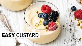 Homemade CUSTARD RECIPE  Super Easy To Make [upl. by Aisatana]