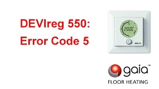 DEVIreg 550 Error Code 5 [upl. by Allyce]