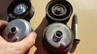 Replacing tensioner pulley and idler pulley to stop belt bearing noise  2002 GMC Savana 3500 [upl. by Mafala]