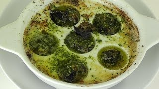 Delicious Escargots Bourguignone Baked Snails in Garlic Parsley Butter [upl. by Leimaj]