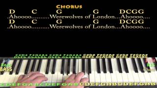 Werewolves of London  Piano Cover Lesson with LyricsChords [upl. by Odirfliw646]