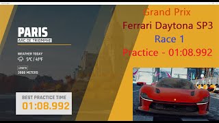 Asphalt 9 GP  Ferrari Daytona SP3   R1  Practice  0108992 [upl. by Ahcorb]