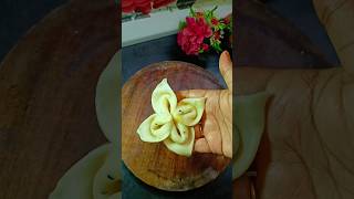 Flower design snacks folding Ideas shorts samosa nastasnacks [upl. by Yenoh]