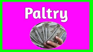 paltry meaning in hindi  paltry synonyms dailyvocabulary [upl. by Daveda]