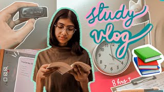 🍊 study vlog 2021 of a college student 🍃 productive  life of a first year in Delhi University [upl. by Ramej]