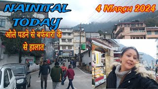 Nainital Today 432024  Snowfall Update  nainital snowfall weather crowd cold [upl. by Thebazile483]