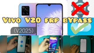 Vivo V20 v2025 bypass frp and password via EASYSHARE [upl. by Esyahc]