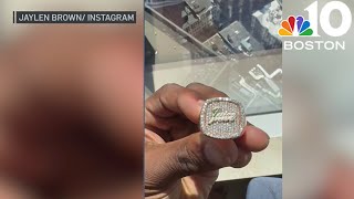 Jaylen Brown thanks fans for finding Celtics championship ring [upl. by Cormack]