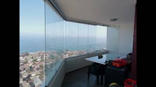 installation onsite balcony Panoramic glassdesign with Fz30 foldingdoors glassdoor 838 [upl. by Gensmer]