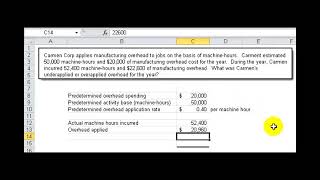 Calculting OverApplied or UnderApplied Overhead JobOrder Costing [upl. by Cati]