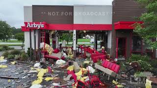 08062024 Moncks Corner SC  Tornado Damahes Businesses  Flips Truck [upl. by Boys]