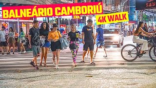 Balneário Camboriú 4k  Exploring Av Brasil Central amp Atlântica 🇧🇷 [upl. by Lamb]