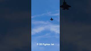 F35 Fighter Jet Passes by and maneuvers around city buildings [upl. by Llerat593]