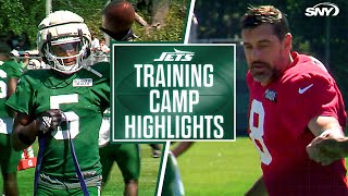 Aaron Rodgers Garrett Wilson and Mike Williams  NY Jets Training Camp Highlights 81324  SNY [upl. by Helms]