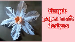 Craft designs for decoration white paper craft [upl. by Kerwon938]