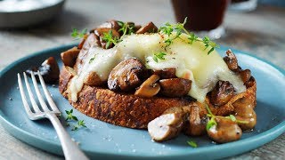 Sautéed Mushrooms Recipe topped with Taleggio cheese and served on sourdough [upl. by Latimer]