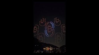 Bitcoin drone show lugano oct 2022 [upl. by Ailegave]