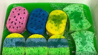 BATH SPONGES SQUEEZING • RINSING 🍀🍀 [upl. by Clayborn910]