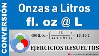 Conversión de Onzas fl Oz a Litros L [upl. by Palla]