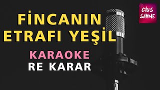 FİNCANIN ETRAFI YEŞİL Karaoke Altyapı Türküler  Re [upl. by Enoved140]