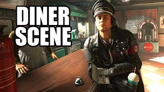 WOLFENSTEIN 2 The New Colossus  Full Diner Scene  Roswell [upl. by Ocinemod147]