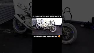 Old GSX–R750 bike restoration 🤯 Restored old bike to new restoration shorts [upl. by Allveta52]