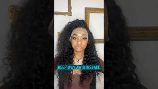 24in Deep Wave wig install from Lydia hair 😍😍wiginstall deepeavewig hairtutorial [upl. by Nyladnarb]